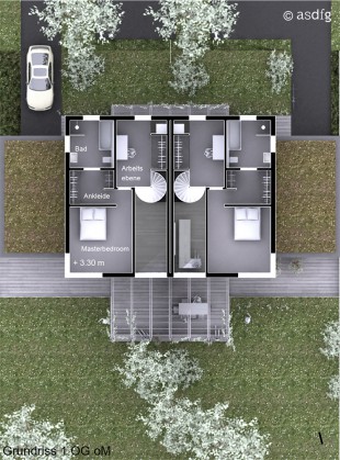 asdfg - Architekten - DAP - Doppelhaus am Phoenix See Dortmund Architektenmesse